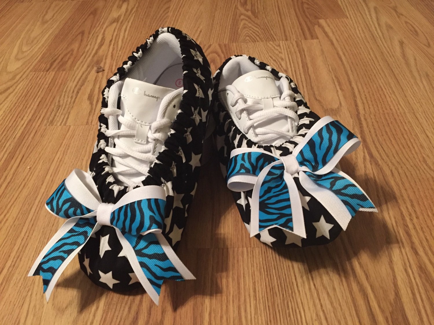 Custom made Cheer Shoe Covers by SewManyStitchesVT on Etsy