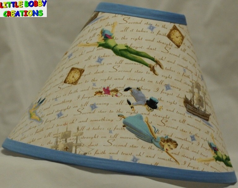 Disney Peter Pan Fabric Lamp Shade 10 Sizes to Choose From