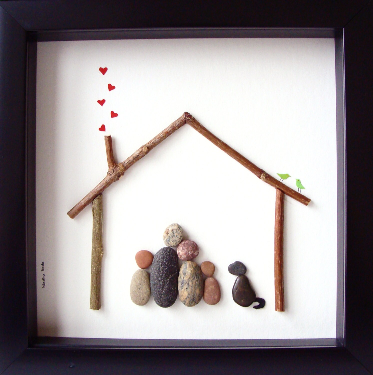 Pebble Art Family Unique Family Gift Custom Family by
