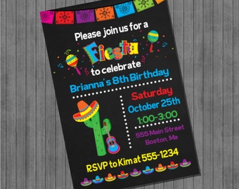 Fiesta party invite | Etsy