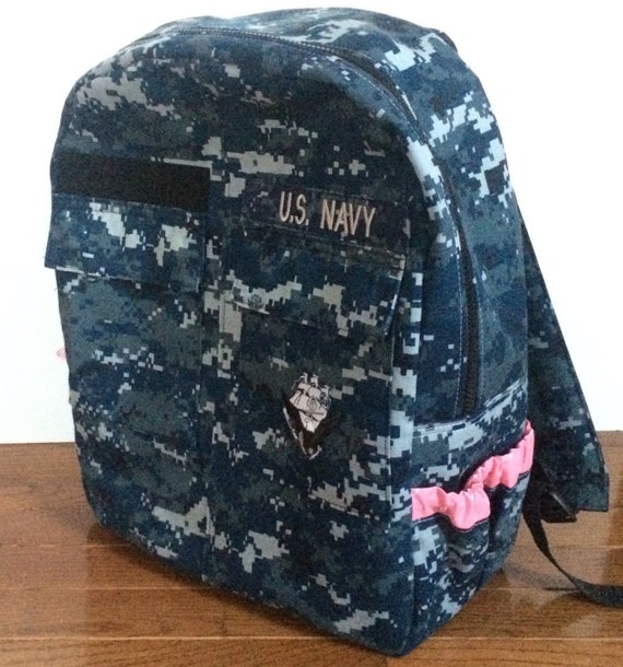 Items similar to Navy Blue Camouflage Backpack Navy Marine Corps