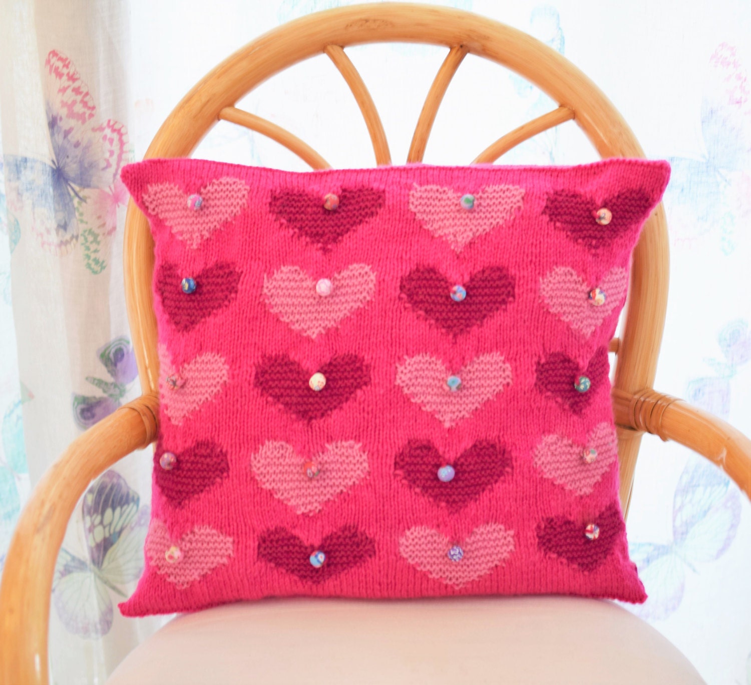 Heart Cushion Knitting Pattern Heart Pillow Knitting Pattern
