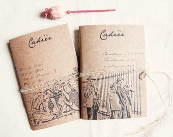 Cinema film notebook Jules et Jim, french style journals, movie journal
