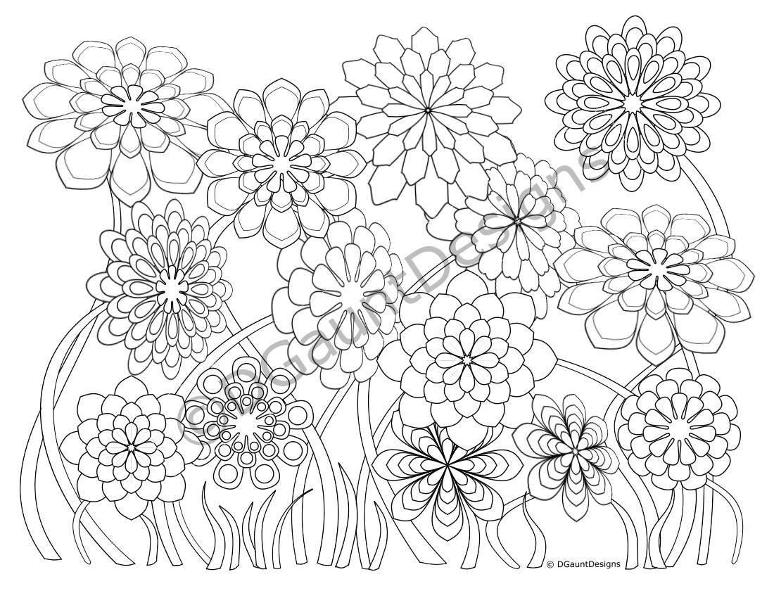 Gardenia Flower Coloring Page Sketch Coloring Page