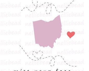 Ohio State SVG Digital cut files - Long Distance Relationship - Use with Cricut or Silhouette Studio