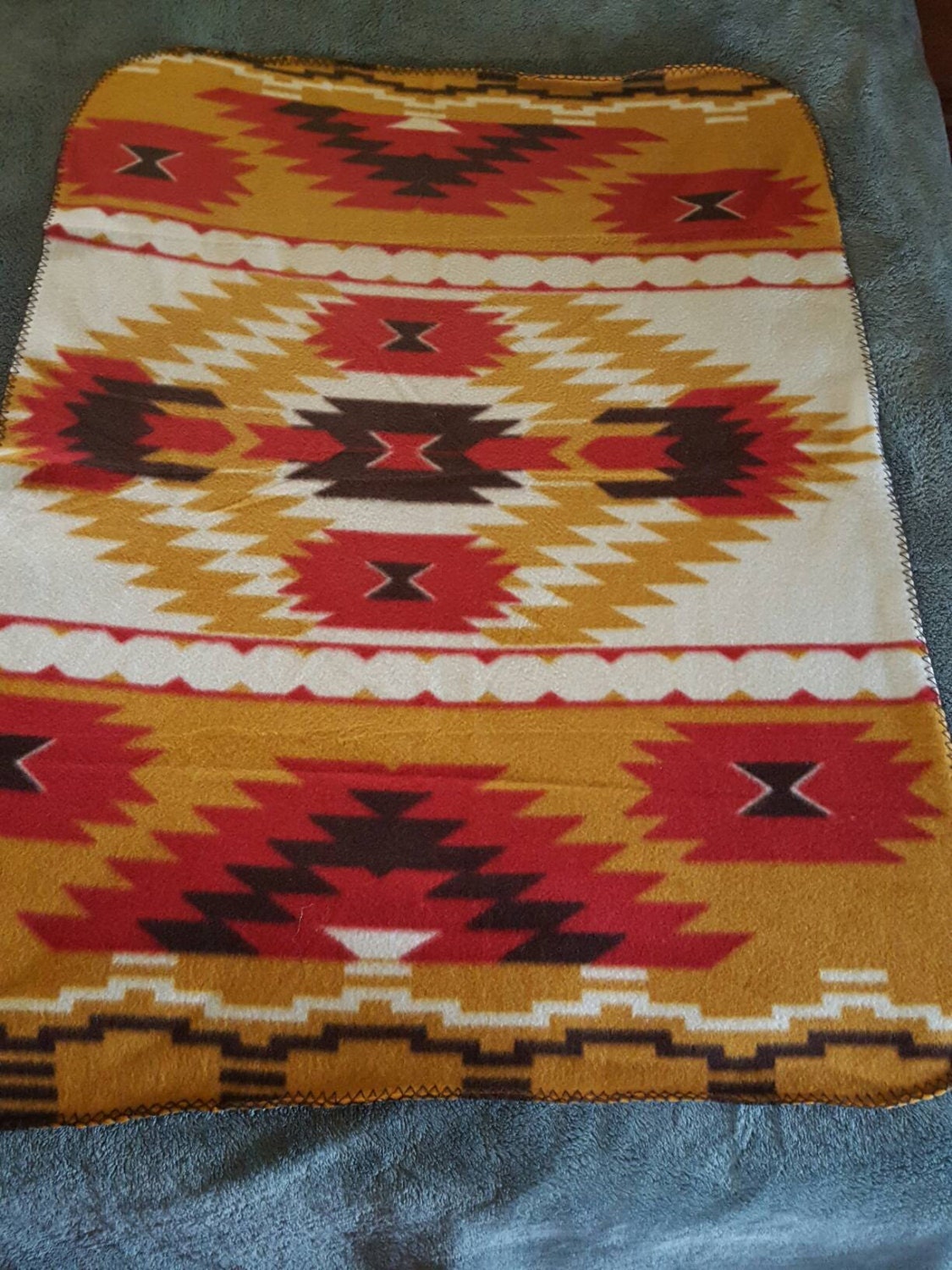 Native American print baby blanket by AnaAndAurora on Etsy