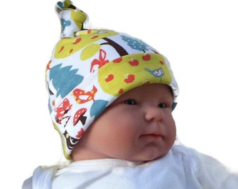 Newborn knot hat organic knot hat infant hospital hat