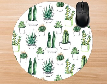Cactus Mouse Pad. Personalized Mouse Pad. Monogram Mouse Pad. Personalized Office Gifts. Teacher Gifts. Promotional Items.