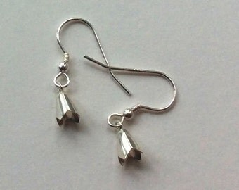 Sterling silver bluebell earrings large