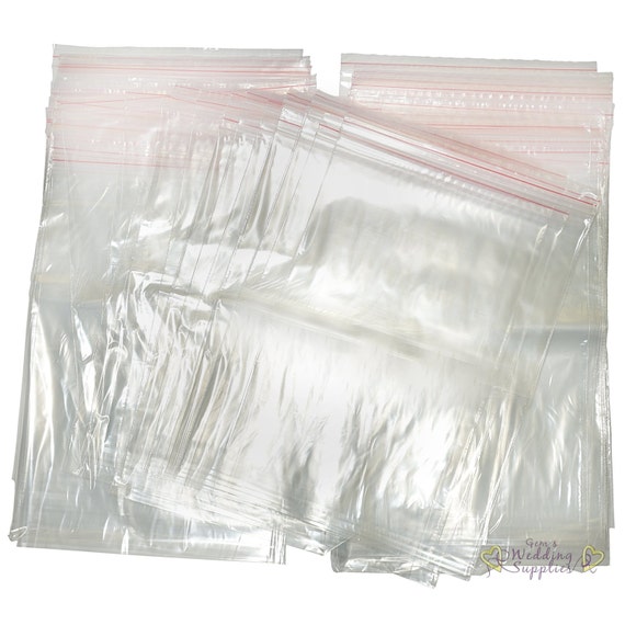 100 Ziplock plastic bags A4 large 33cm x 23cm resealable zip
