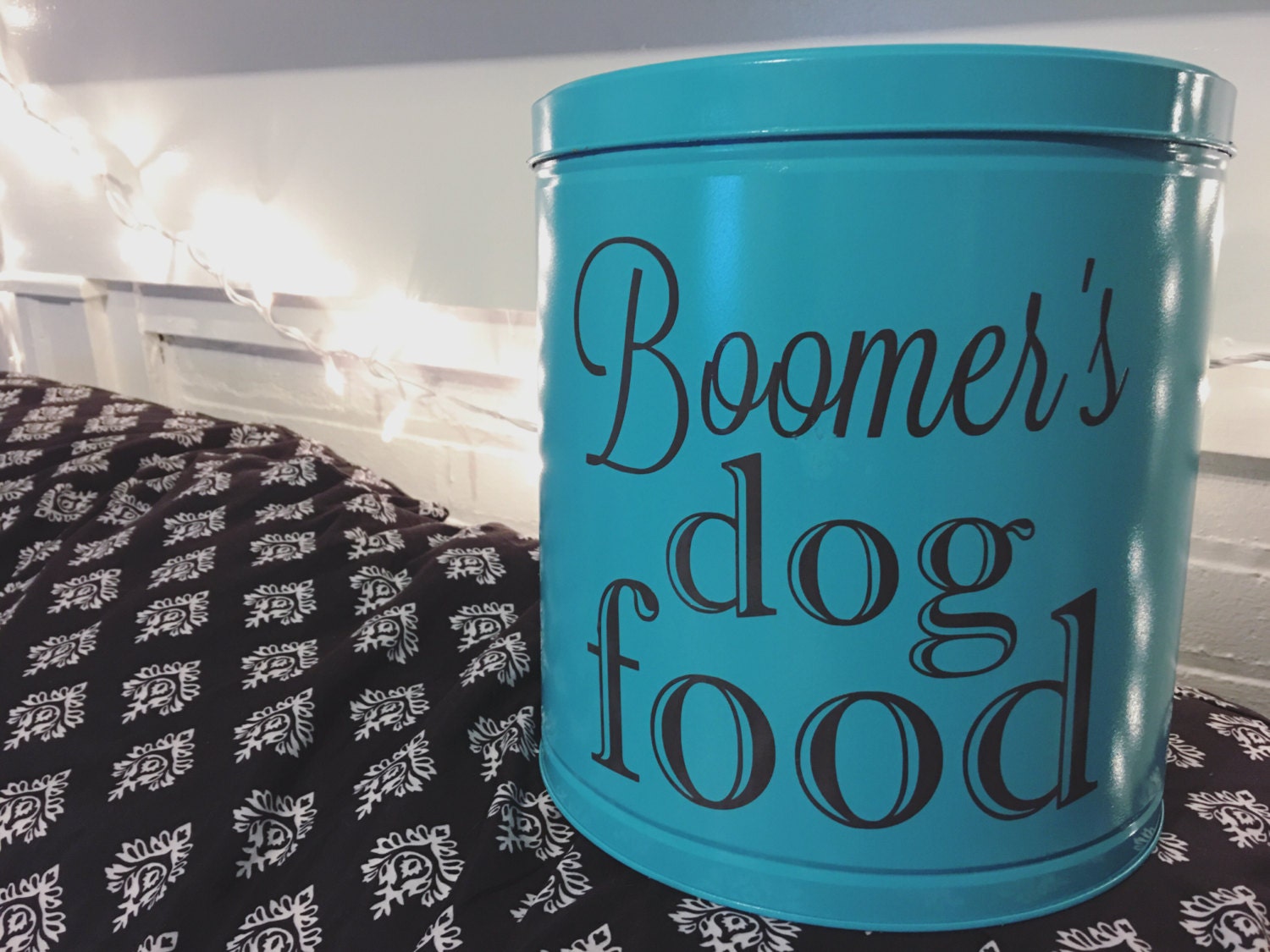 personalized dog food container label decal