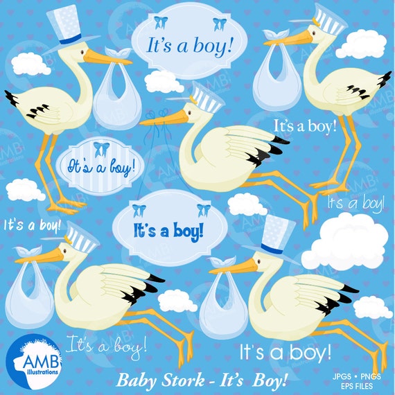 baby shower stork clipart - photo #45