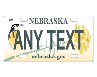 Nebraska license plate | Etsy