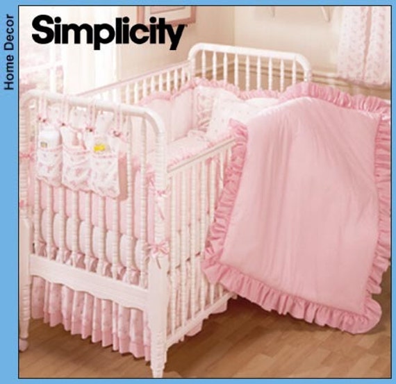 Simplicity 9140 Baby Layette Pattern Crib Set Quilt
