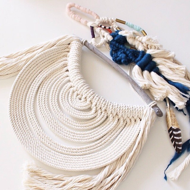 Handcrafted Modern Macrame/Rope Art by HIMOART on Etsy
