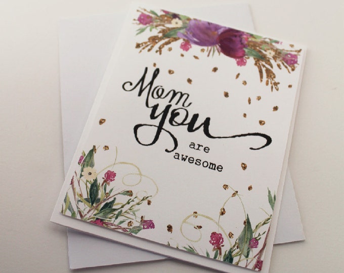 Birthday Cards for Mother / Birthday Cards for Mom with Floral Design