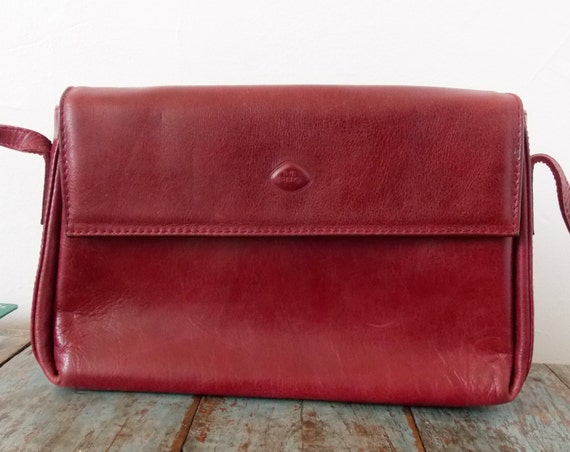 Sac à main en cuir rouge The Trend fabriqué en Italie