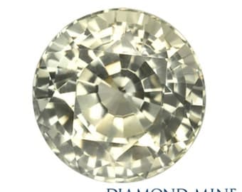 1.5 Carat Yellow Sapphire, Round cut Sapphire, Loose Sapphire Gemstone, Yellow Gemstone, Non Heated Real Sapphire