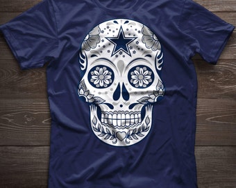 Sugar Skull Shirt, Skeleton face , Day of the Dead, Dia de los Muertos