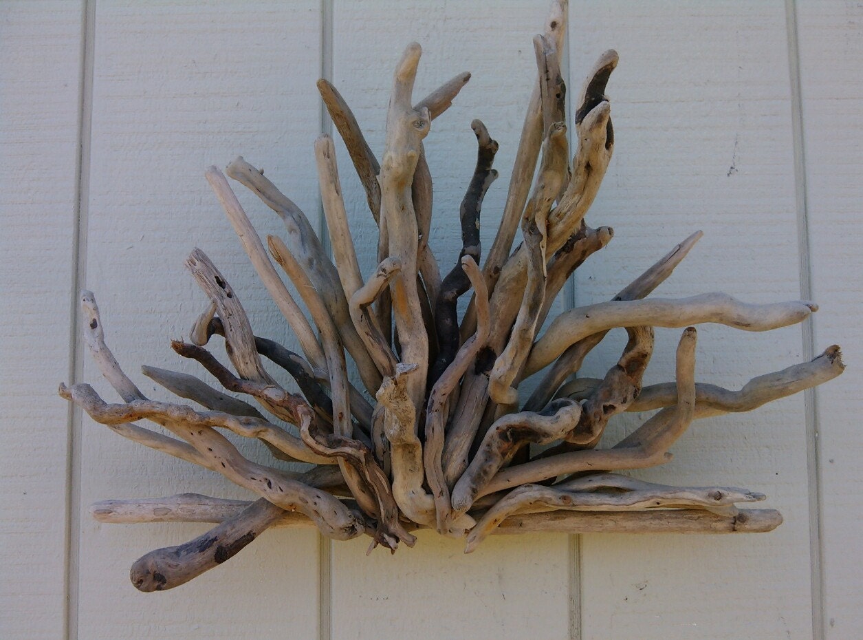 Driftwood Sunburst Wall Sculpture Repurposed by BurlgirlCreations