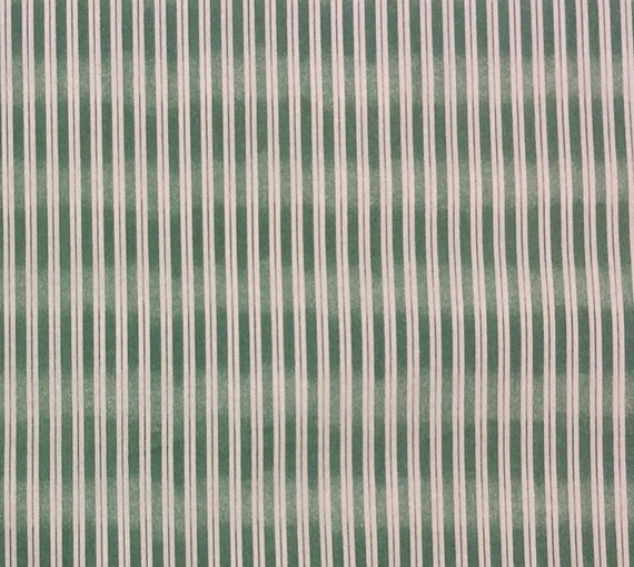 Sage Green and Beige Striped Fabric cotton fabric by the