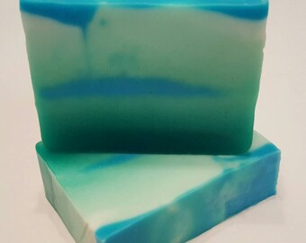 Fresh Rain Soap - Soap for Men - Artisan Soap - Scented Soap - Men's Soap - Soap for him - Blue Soap - Green Soap - Gift Soap - Handmade