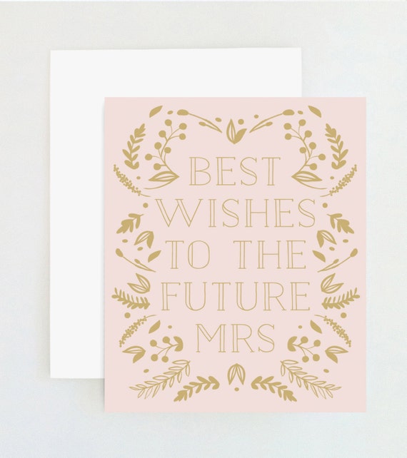 Best Wishes to the Future Mrs Bridal Shower Card