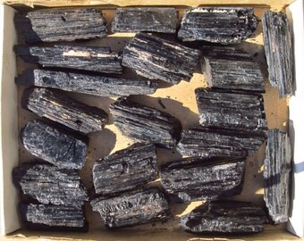 LARGE BLACK TOURMALINE Crystal \ Each 4-6" - 1 Lb. / October Birthstone Schorl Crystal from Brazil Pegmatites from Brazil by GeoSpecimens