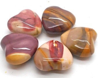 Mookaite Stone Heart for Meditation and Metaphysical Work, Reiki, Energy Work, Affirmations, Love, Little Gift, Valentine, I Love You, Heart