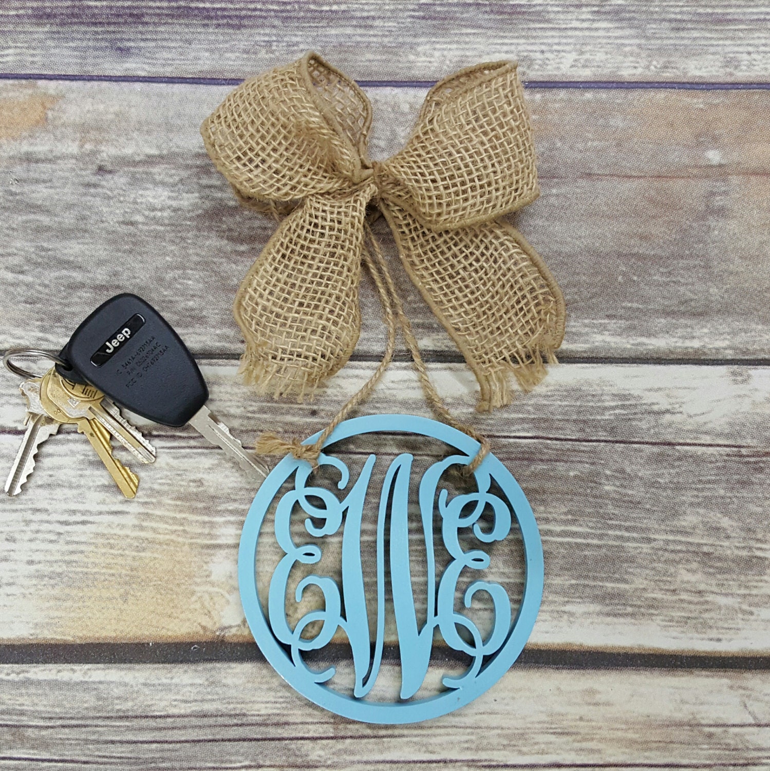 Car Charm Car Monogram Rear View Mirror Monogram