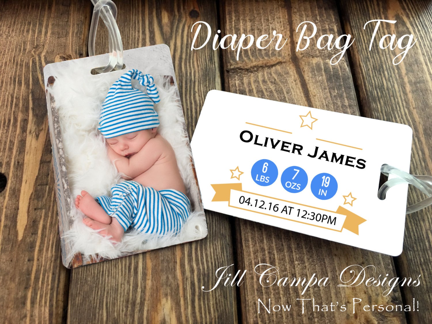 Custom Diaper Bag Tag Personalized Diaper bag tag Photo