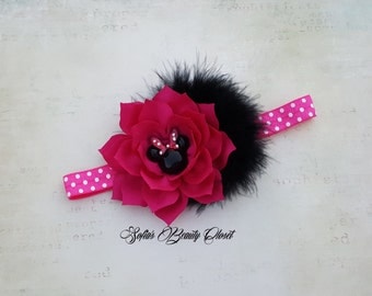 Minnie mouse headband. Minnie headband. Minnie mouse birthday. Pink Minnie mouse headband. Pink Minnie mouse birthday. Hot pink headband