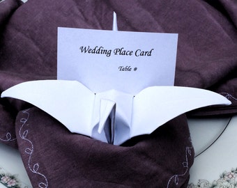 Wedding Place Card Holders - Origami Place Cards - Unique Wedding Place Cards - Offbeat Bride - Origami Wedding - Eclectic Wedding - Quirky