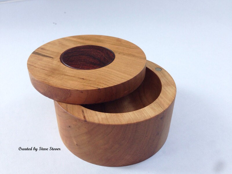 Salt Cellar Keepsake Box Lid Black Cherry Box