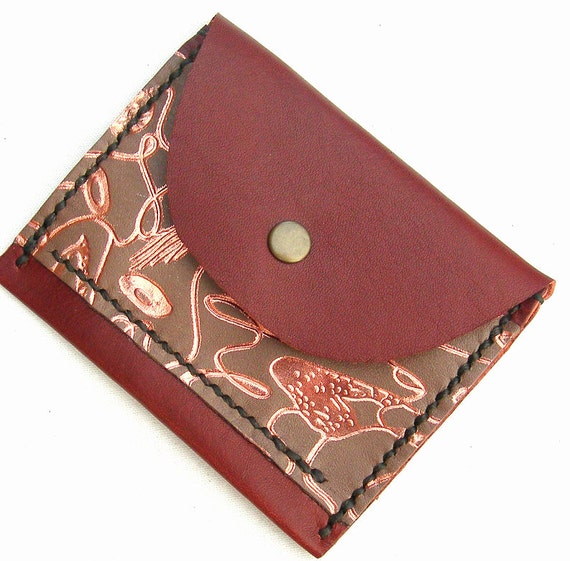 Leather bus pass holder. Ticket holder. Leather by HoneysuckleBarn