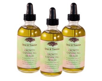 Hair Growth Serum for Transitioning, Relaxed & Natural Hair • Growth Enhancing PrePoo Oil Treatment for Blow Drying, Styling +Polishing Hair