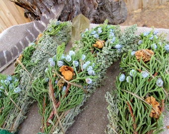 Artemisia tridentata~Desert Sage And Juniper Smudge Stick~Ceremonial Air Purification Smudge~Native American Smudge Stick~Ritual /Cleansing~