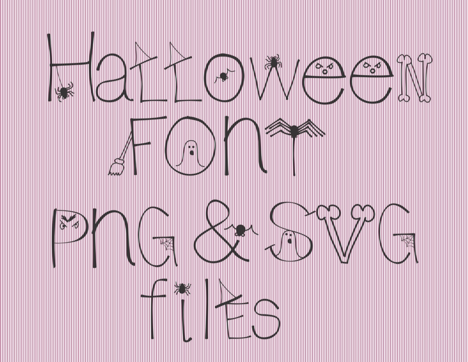 Download SVG Halloween Font Alphabet Numbers Special Characters for