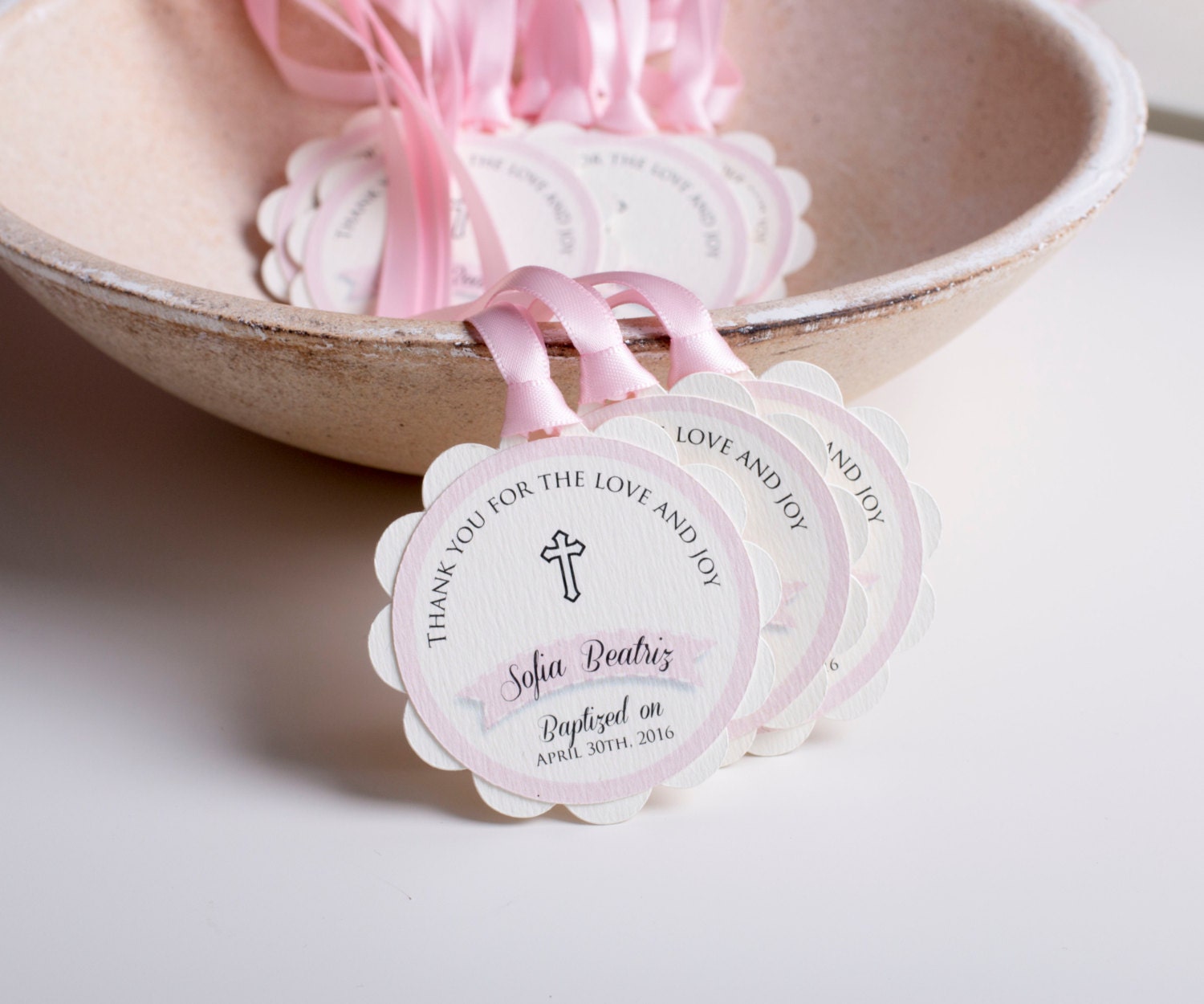 Baptism Favor Tags Girl First Communion Favors Baptism Favors
