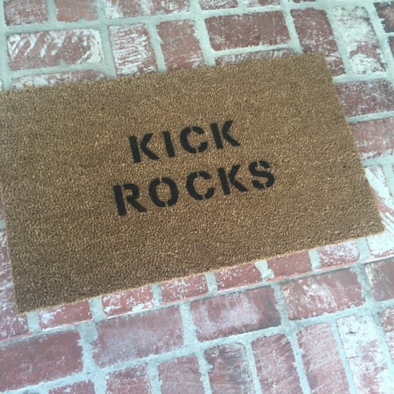 Not in stock/Made to order Kick Rocks Door Mat by ShopJosieB