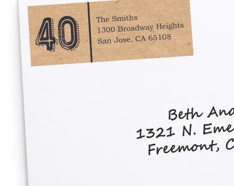 40th Milestone Birthday - Aged to Perfection Address Labels - Personalized Return Address Sticker - 30 Count