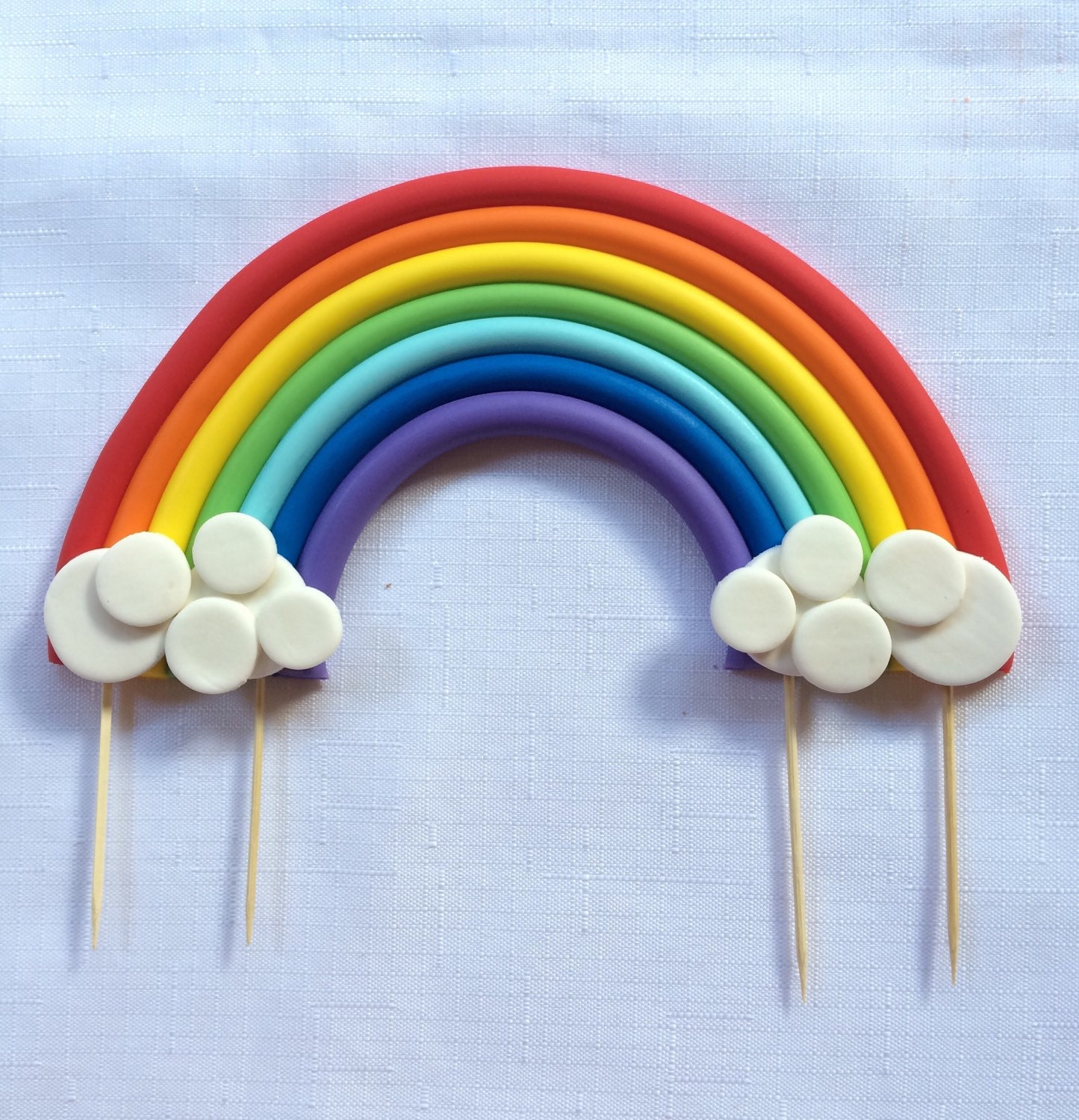 Rainbow cake topper 7.5 x 4 standing edible