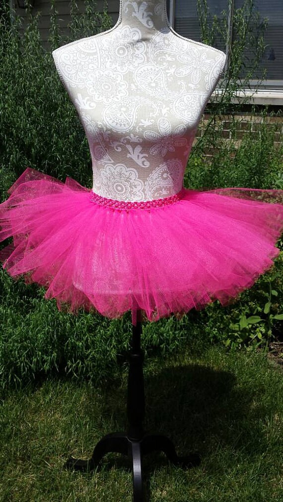 Adult Hot Pink Tutu Fushia Tutu Plus Size Hot Pink Tutu 