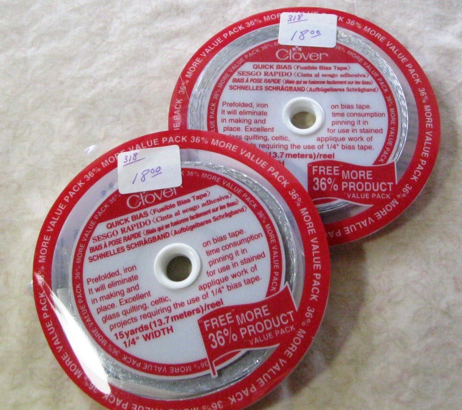 30 Yards Clover Quick Bias Tape Fusible Bonding Web Quilt