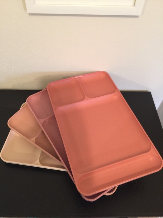 Tupperware divided trays lunch trays / dinner trays plastic