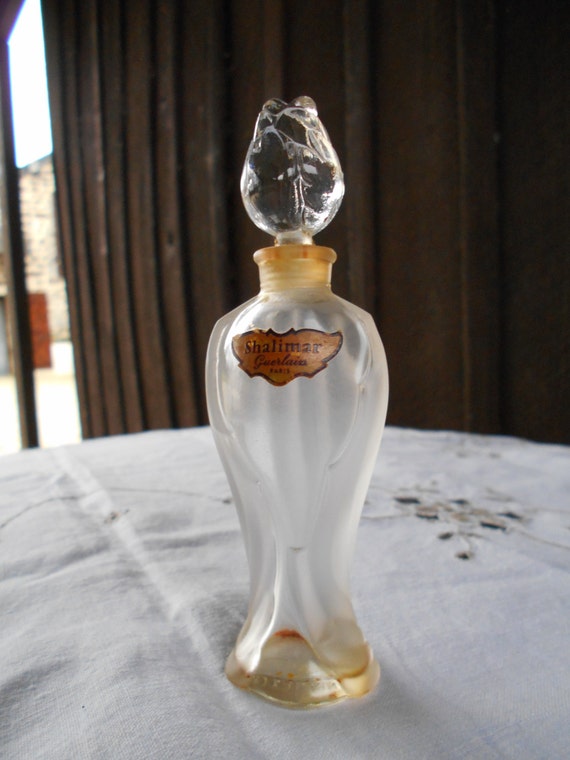 Vintage French Guerlain Shalimar Perfume bottle 1950's