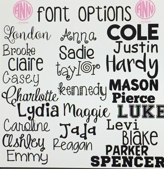 Name Decal Name Vinyl Decal Vinyl Decal by aNnMonograms on Etsy