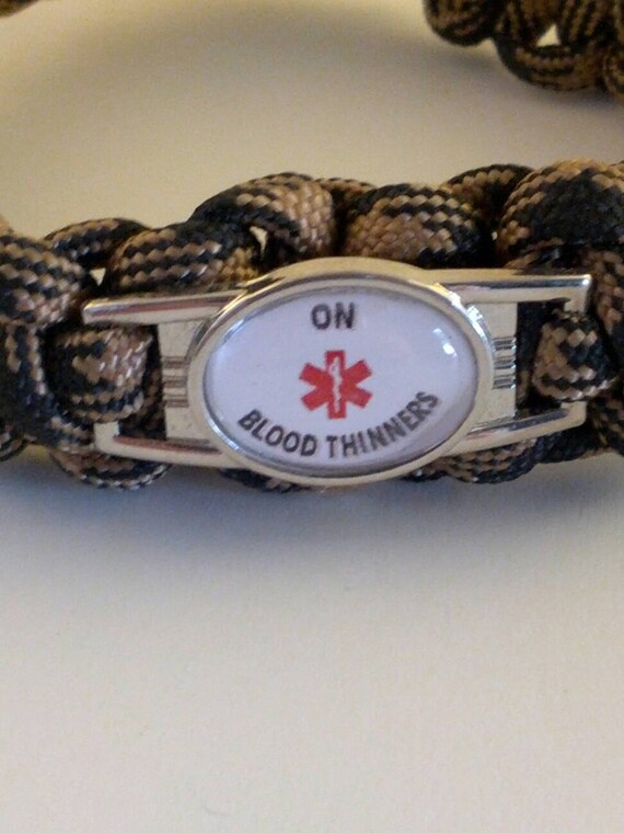 Blood Thinner Paracord Medical Alert Bracelet coumadin