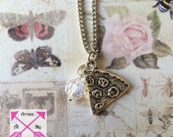 Pizza slice necklace, Pizza necklace, Pizza Jewellery, Pizza Jewelry,
