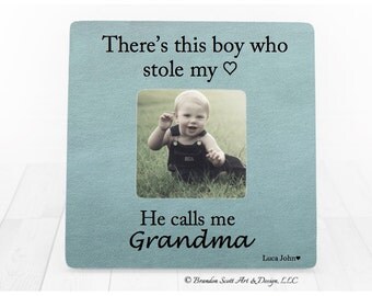 Mothers Day Gift for Grandma Nana Grandmother Gift Personalized Picture frame, Grandma Frame, Grandma Gift from Grandson, Theres this boy